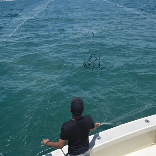 Action aboard the Double Threat on a Miami fishing charter