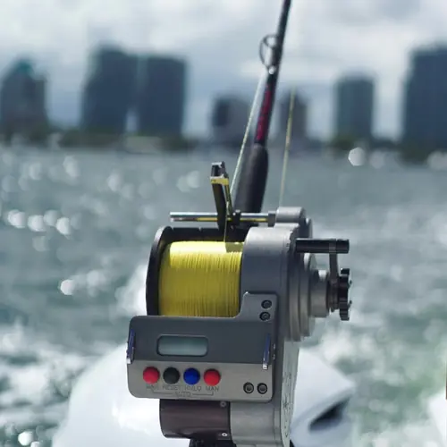 Action aboard the Double Threat on a Miami fishing charter