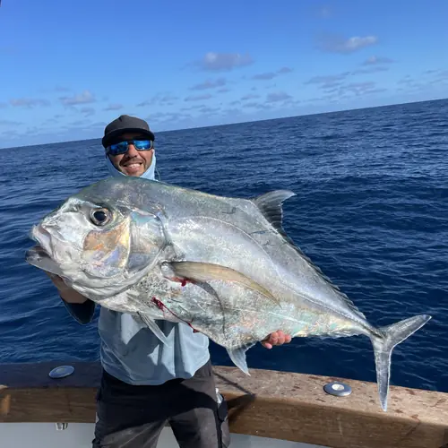 An African Pompano caught aboard the Double Threat on a Miami fishing charter