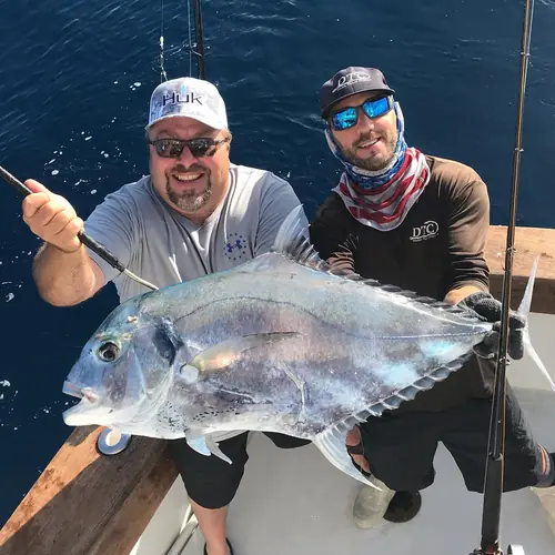 An African Pompano caught aboard the Double Threat on a Miami fishing charter