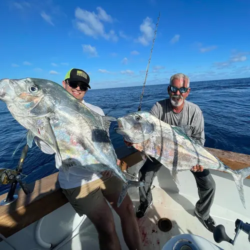 An African Pompano caught aboard the Double Threat on a Miami fishing charter