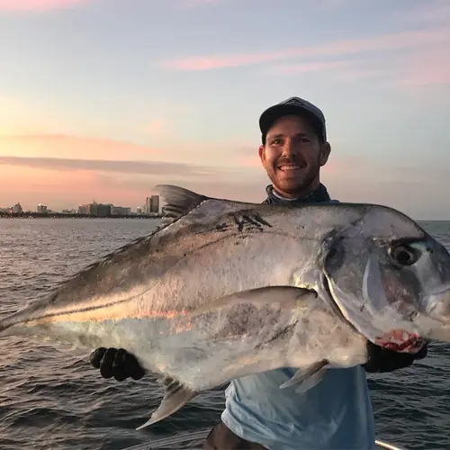 An African Pompano caught aboard the Double Threat on a Miami fishing charter
