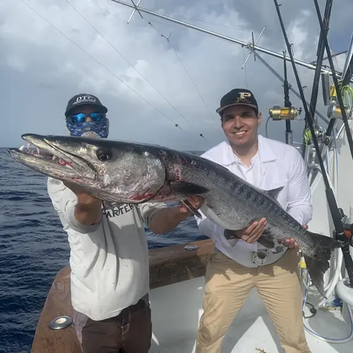 A Barracuda caught aboard the Double Threat on a Miami fishing charter