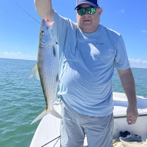 A Bonefish caught aboard the Double Threat on a Miami fishing charter