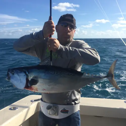 A Bonita caught aboard the Double Threat on a Miami fishing charter