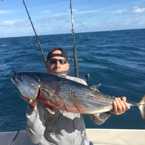 A Bonita caught aboard the Double Threat on a Miami fishing charter