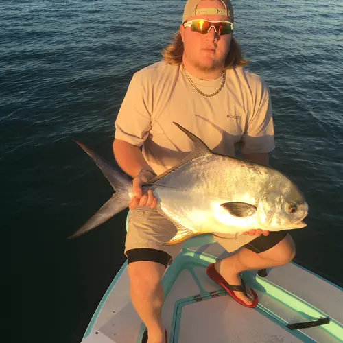 A Permit caught aboard the Double Threat on a Miami fishing charter