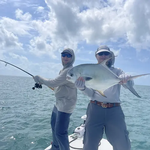 A Permit caught aboard the Double Threat on a Miami fishing charter