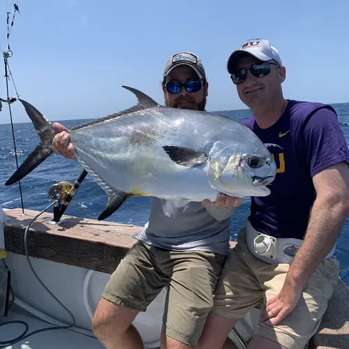 A Permit caught aboard the Double Threat on a Miami fishing charter