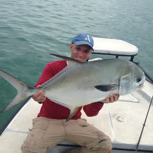 A Permit caught aboard the Double Threat on a Miami fishing charter