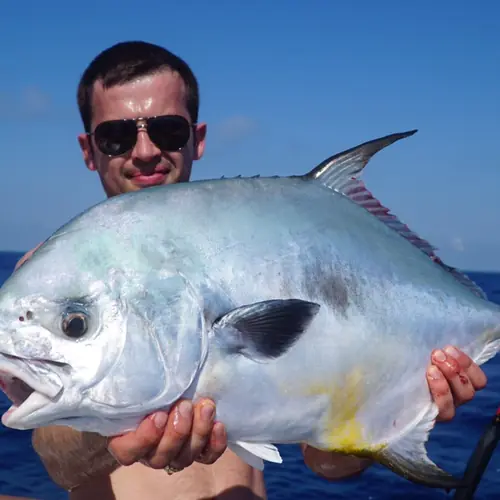 A Permit caught aboard the Double Threat on a Miami fishing charter