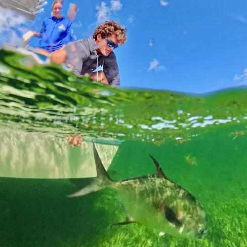 A Permit caught aboard the Double Threat on a Miami fishing charter