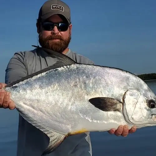 A Permit caught aboard the Double Threat on a Miami fishing charter