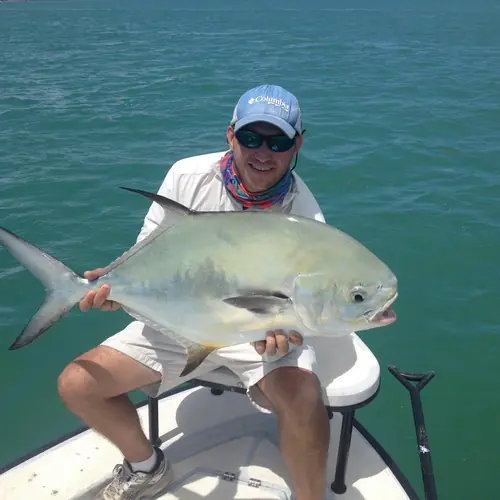 A Permit caught aboard the Double Threat on a Miami fishing charter