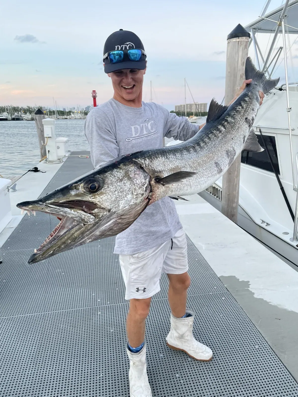 big barracuda caught off our dock