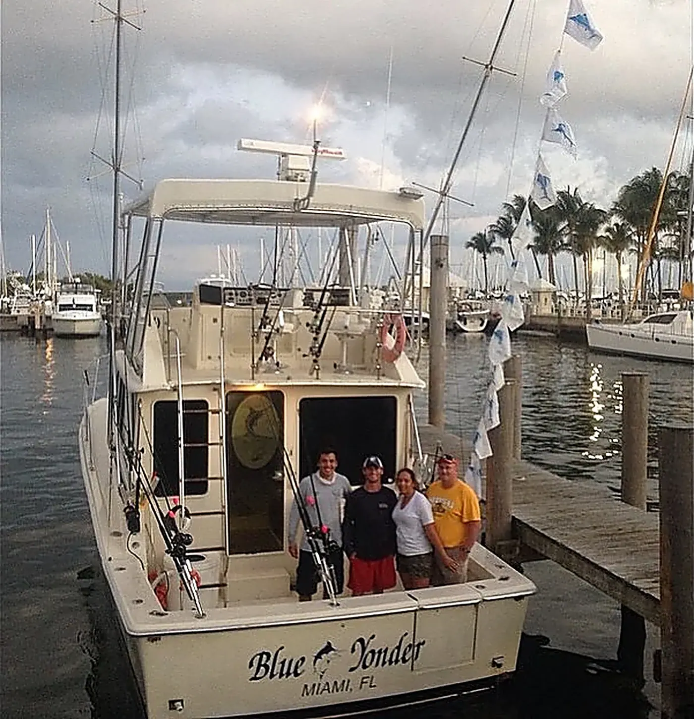The Blue Yonder, the 38-foot Chris Craft Double Threat Charters ran before the Hatteras rebuild