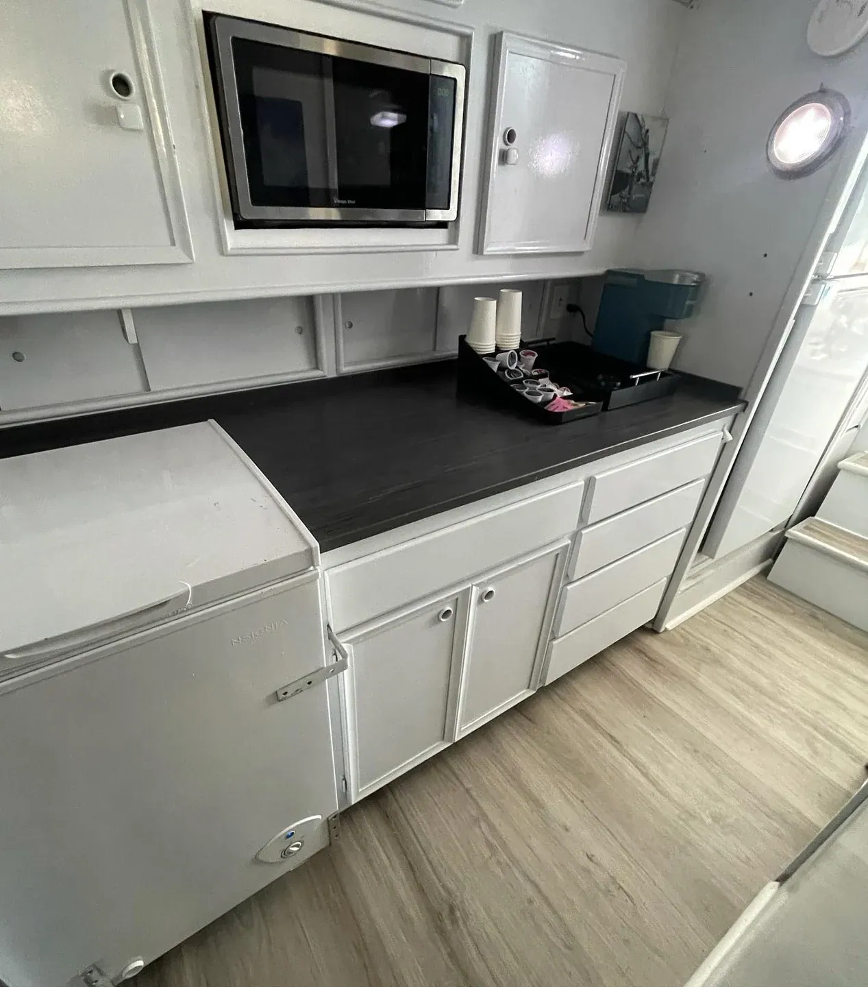 The galley aboard the Double Threat