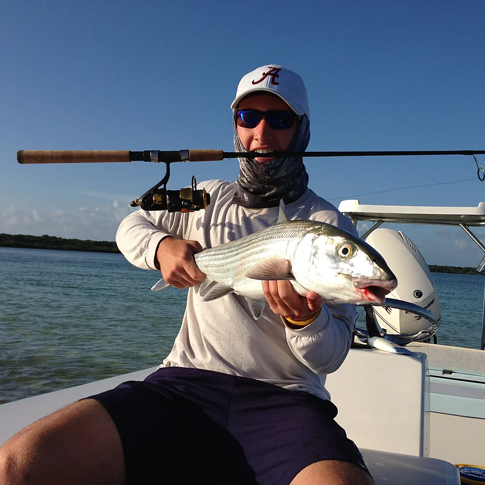 Bonefish landed on a half-day Miami inshore charter