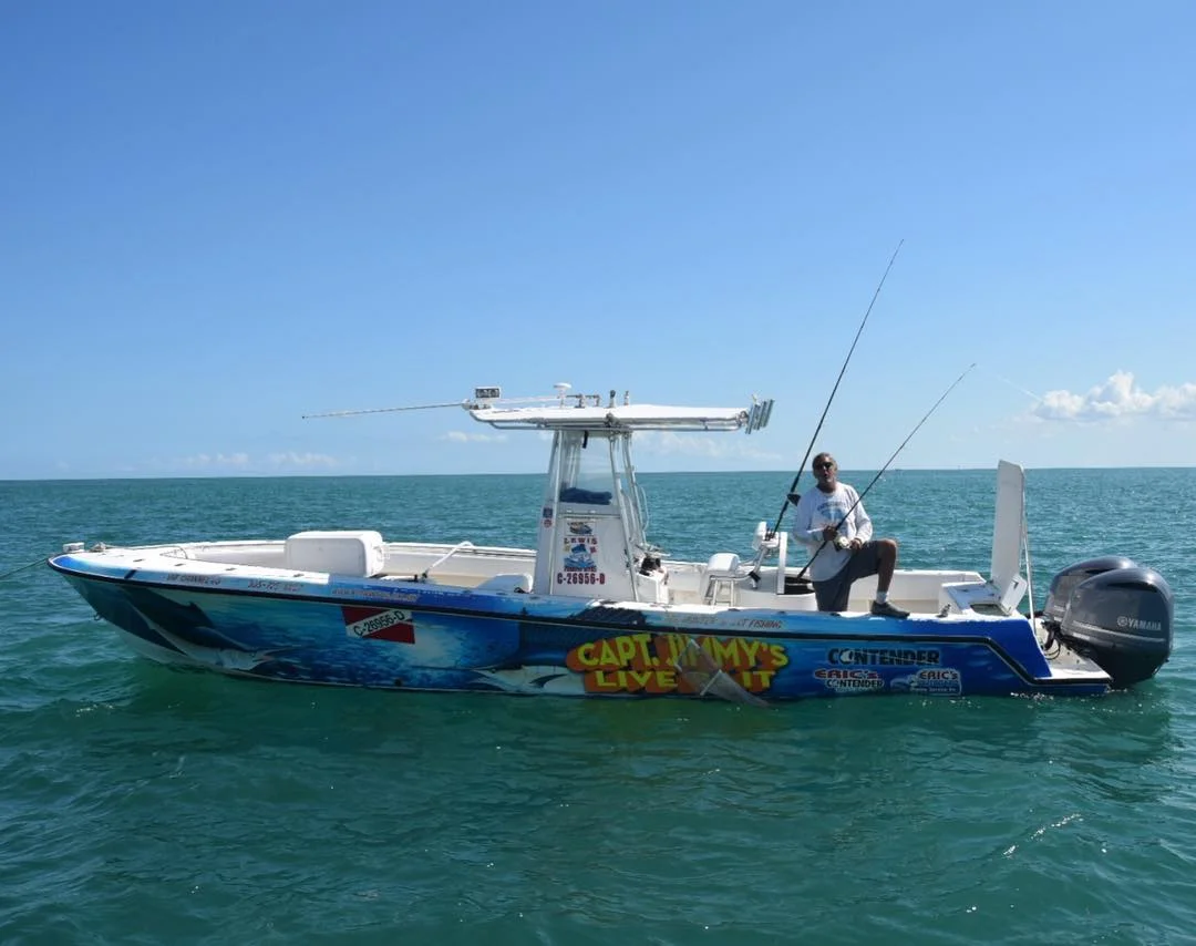 Captain Jimmy Lewis, one of the oldest standing live bait boats off Miami