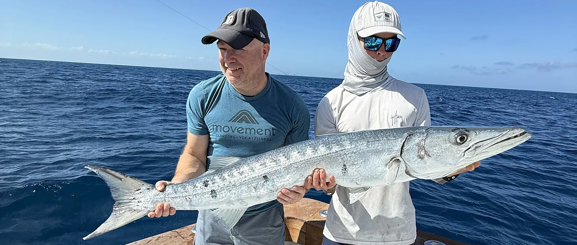 A big barracuda caught aboard the Double Threat off Miami