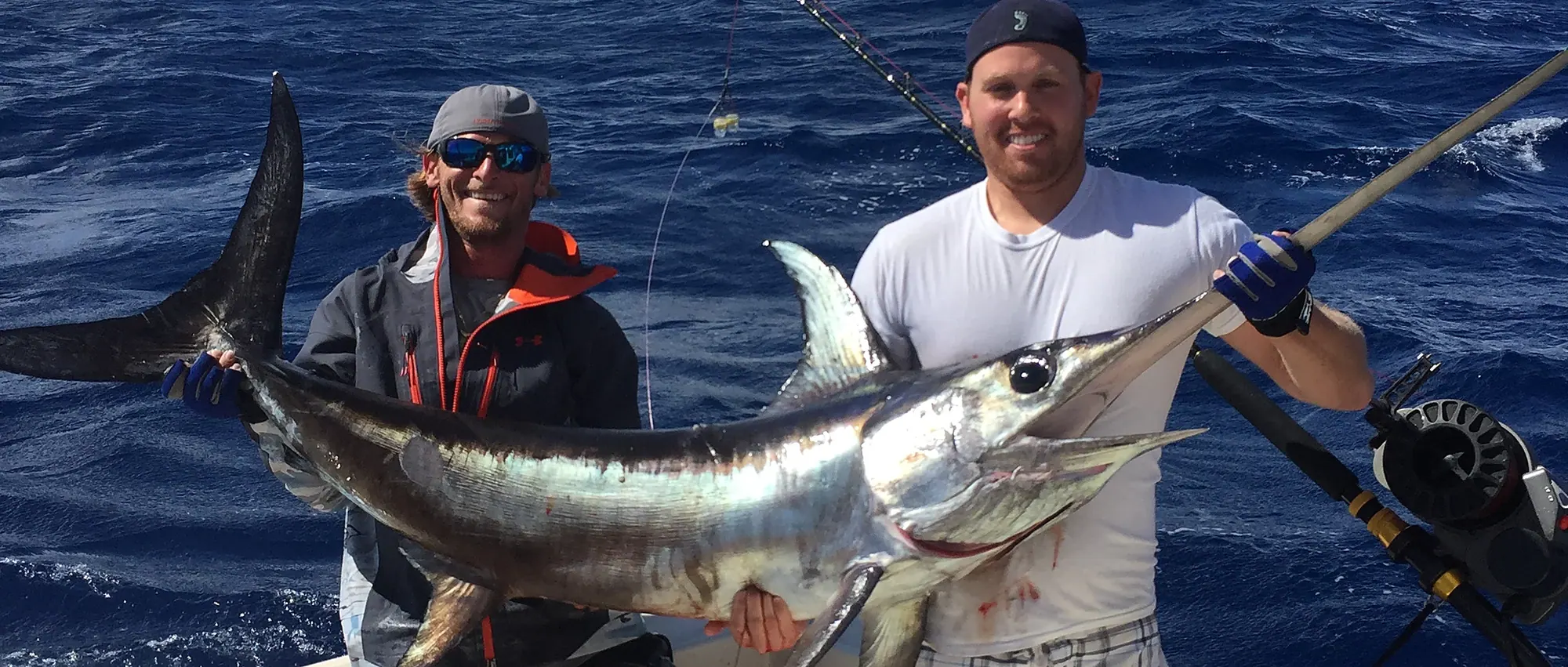A swordfish caught aboard the Double Threat off Miami