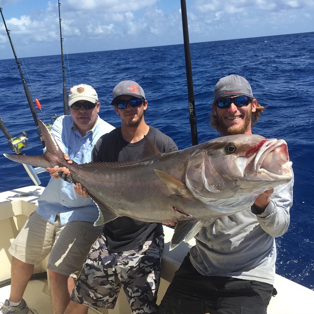 This is one of the many amberjack we caught this past spring. Our biggest was about 75 pounds.