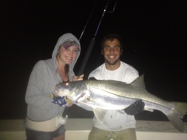 Nighttime Snook Fishing in Miami